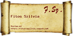 Fitos Szilvia névjegykártya